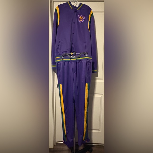 Big 3 Men’s 3 Headed Monster Varsity Snaps Purple Jacket and Pants Set Size L,All Products : American Fashion Style Bags On Sale